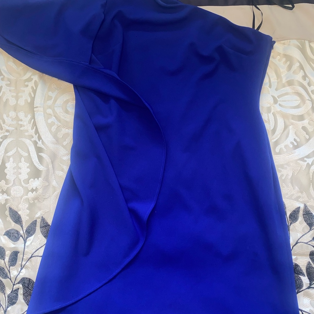 Calvin Klein Royal Blue One-Shoulder Dress